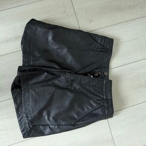 Stylish Black Leather Women Shorts free people